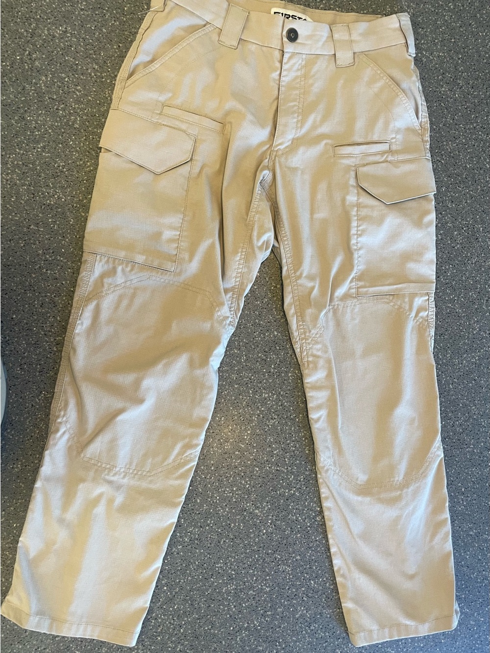 First Tactical Men's Beige Cargo Pants with Multi-Pocket Utility